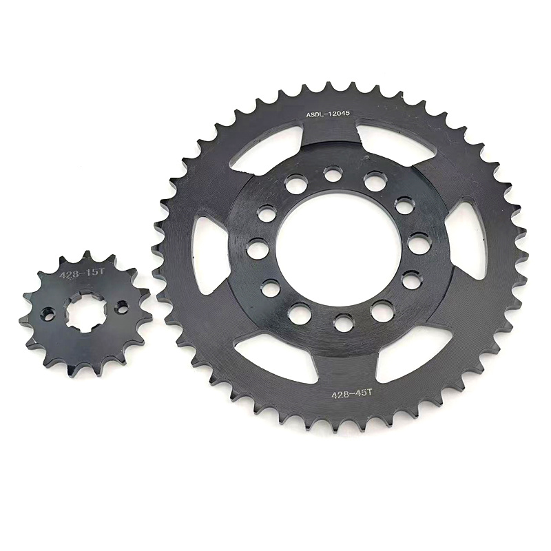 428 Chain - Motosiklet Ön Arka Dişlileri Yamaha TW200