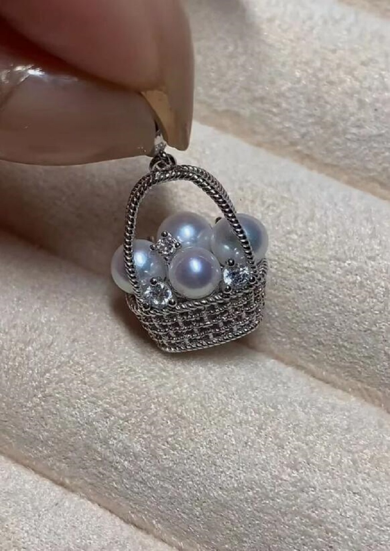 530 Chain - zarif 5-6mm güney denizi beyaz inci